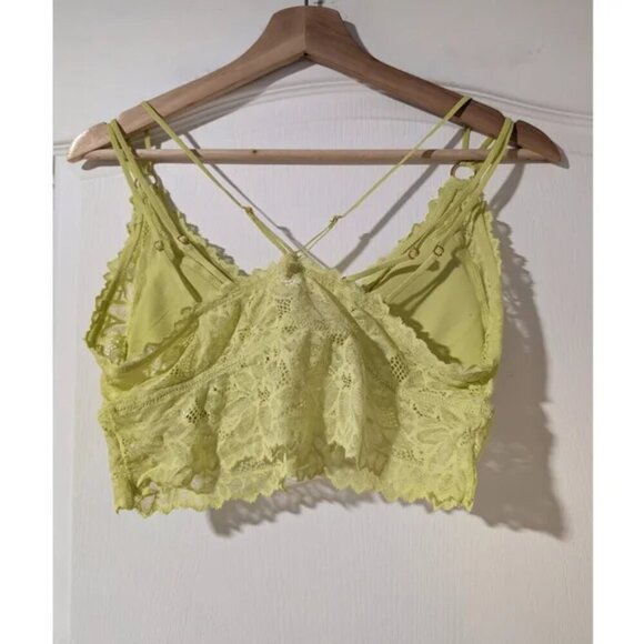 NEW Aerie | Sunkissed Lace Padded Plunge Bralette In Vibrant Mint - Picture 5 of 11